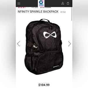 NFINITY BLACK SPARKLE CHEER BACKPACK
